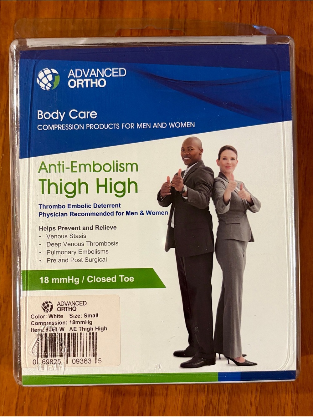 Anti-Embolism Thigh High Compression Socks - White